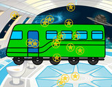 Dibujo Tren de pasajeros pintado por cristobaln