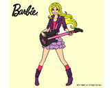 Dibujo Barbie guitarrista pintado por Nati08