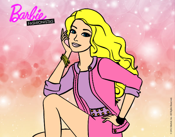 Dibujo Barbie súper guapa pintado por jule