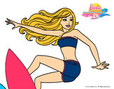 Dibujo Barbie surfeando pintado por AnnieMCH