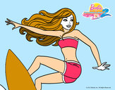 Dibujo Barbie surfeando pintado por tiianaa
