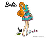 Dibujo Barbie y su colección de zapatos pintado por AnnieMCH