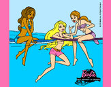 Dibujo Barbie y sus amigas pintado por janami