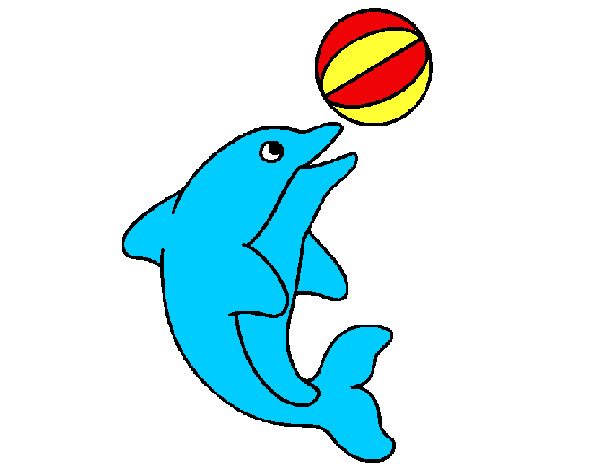 delfín con pelota