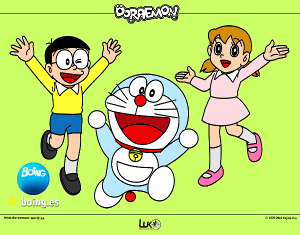Dibujo Doraemon y amigos pintado por keith