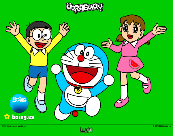 Dibujo Doraemon y amigos pintado por TiernaNany
