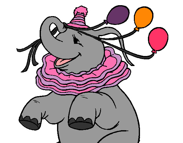 Elefantito con globos