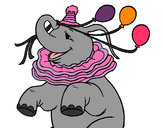 Dibujo Elefante con 3 globos pintado por AnnieMCH