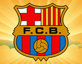 Dibujo Escudo del F.C. Barcelona pintado por deivid