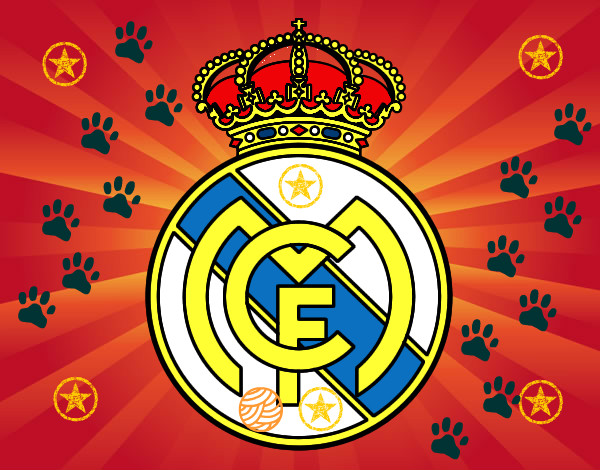 Dibujo Escudo del Real Madrid C.F. pintado por turi