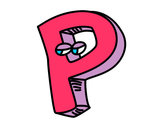 Dibujo Letra P pintado por p1a2