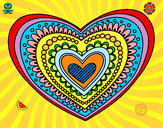 Dibujo Mandala corazón pintado por JesusG