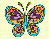 Dibujo Mandala mariposa pintado por anitha-yo