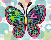 Dibujo Mandala mariposa pintado por klaudia001