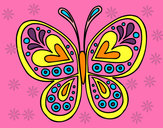 Dibujo Mandala mariposa pintado por nikoleta