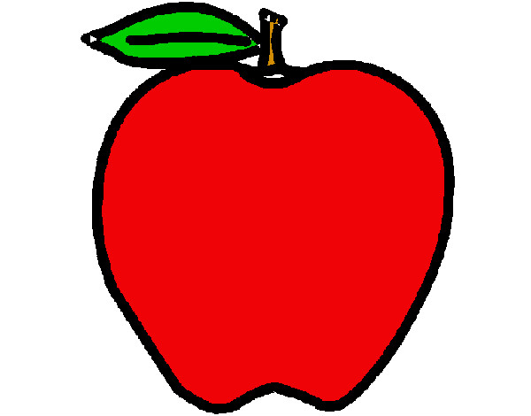 Dibujo manzana pintado por p1a2