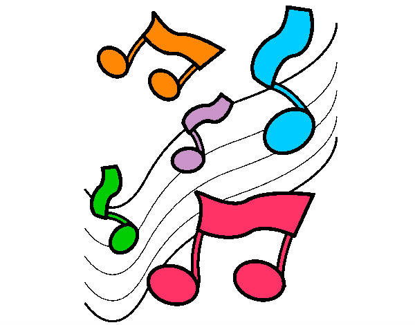 Dibujo de notas musicales pintado por P1a2 en Dibujos.net el día 24-10