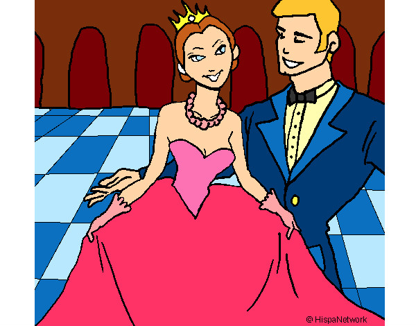 Dibujo Princesa y príncipe en el baile pintado por LaGotika