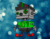 Dibujo Robot con cresta pintado por markitoo