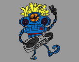 Dibujo Robot DJ pintado por tori128