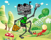 Dibujo Robot jugando al béisbol pintado por markitoo