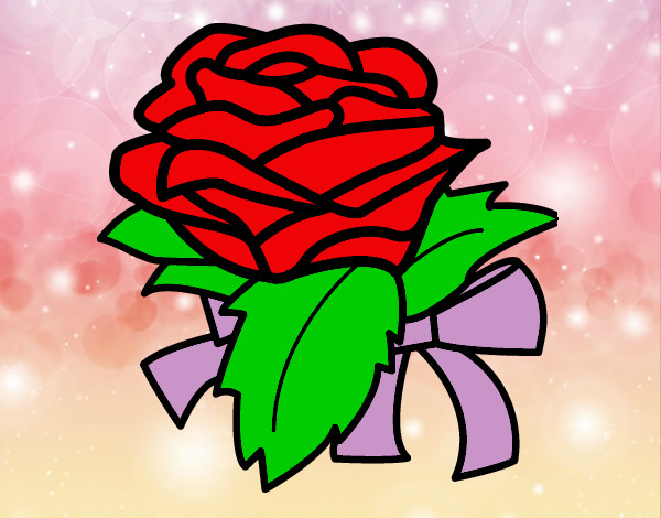 Dibujo Rosa, flor pintado por Dianayare