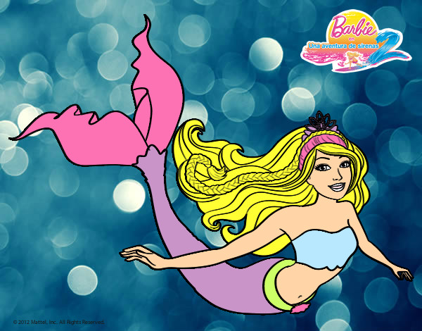 Dibujo Sirena contenta pintado por jule