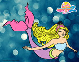 Dibujo Sirena contenta pintado por jule