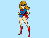 Dibujo Superheroina pintado por valeriagal