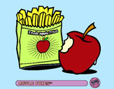 Dibujo Apple fries pintado por ari3