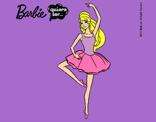 Dibujo Barbie bailarina de ballet pintado por jule