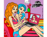 Dibujo Barbie chateando pintado por barbilomax