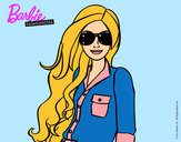 Dibujo Barbie con gafas de sol pintado por Alefeji