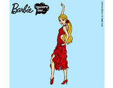 Dibujo Barbie flamenca pintado por Alefeji