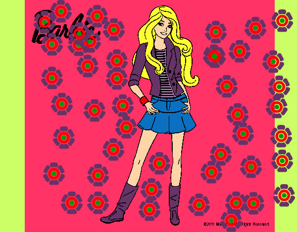 Dibujo Barbie juvenil pintado por nirali12