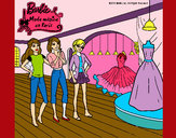 Dibujo Barbie mirando vestidos pintado por Gatutizi