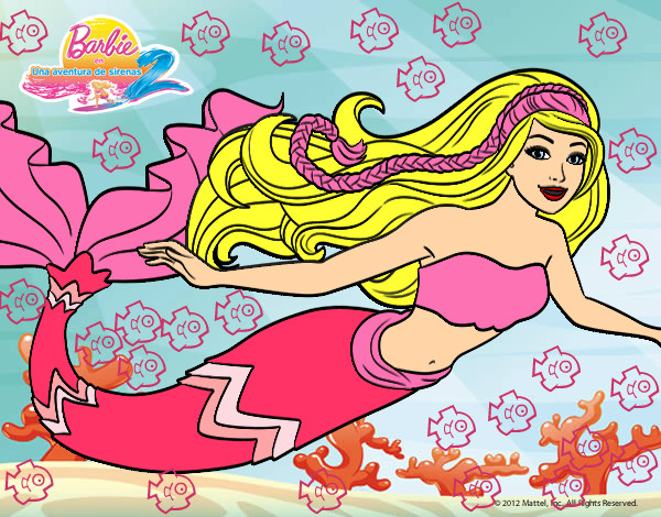 Dibujo Barbie sirena pintado por nikoleta