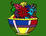 Dibujo Cesta de flores 11 pintado por 44323