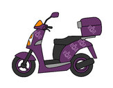 Dibujo Ciclomotor pintado por Viry
