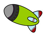 Dibujo Cohete en el espacio pintado por Yoque