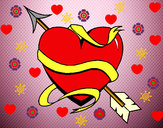 Dibujo Corazón con flecha III pintado por Zentella