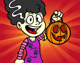 Dibujo Disfraz de Halloween pintado por Tibby