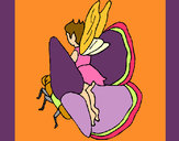 Dibujo Duende y mariposa pintado por Cindy83
