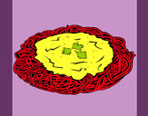 Dibujo Espaguetis con queso pintado por IrenePink
