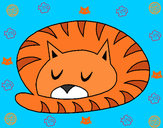 Dibujo Gato durmiendo pintado por maxis
