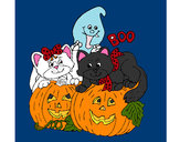 Dibujo Halloween pintado por gattaca