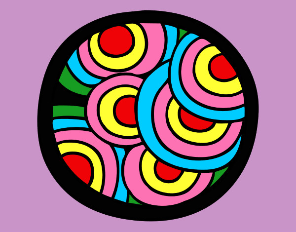 Dibujo Mandala circular pintado por SoyCool