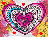 Dibujo Mandala corazón pintado por ari3