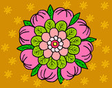 Dibujo Mandala floral pintado por Zentella