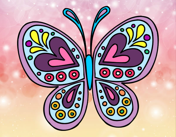 Dibujo Mandala mariposa pintado por Atenea015